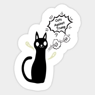 Cats against trump Sticker